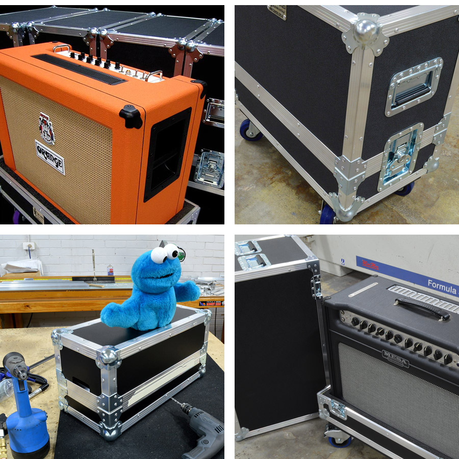 Orange amplifier cases by Caseman